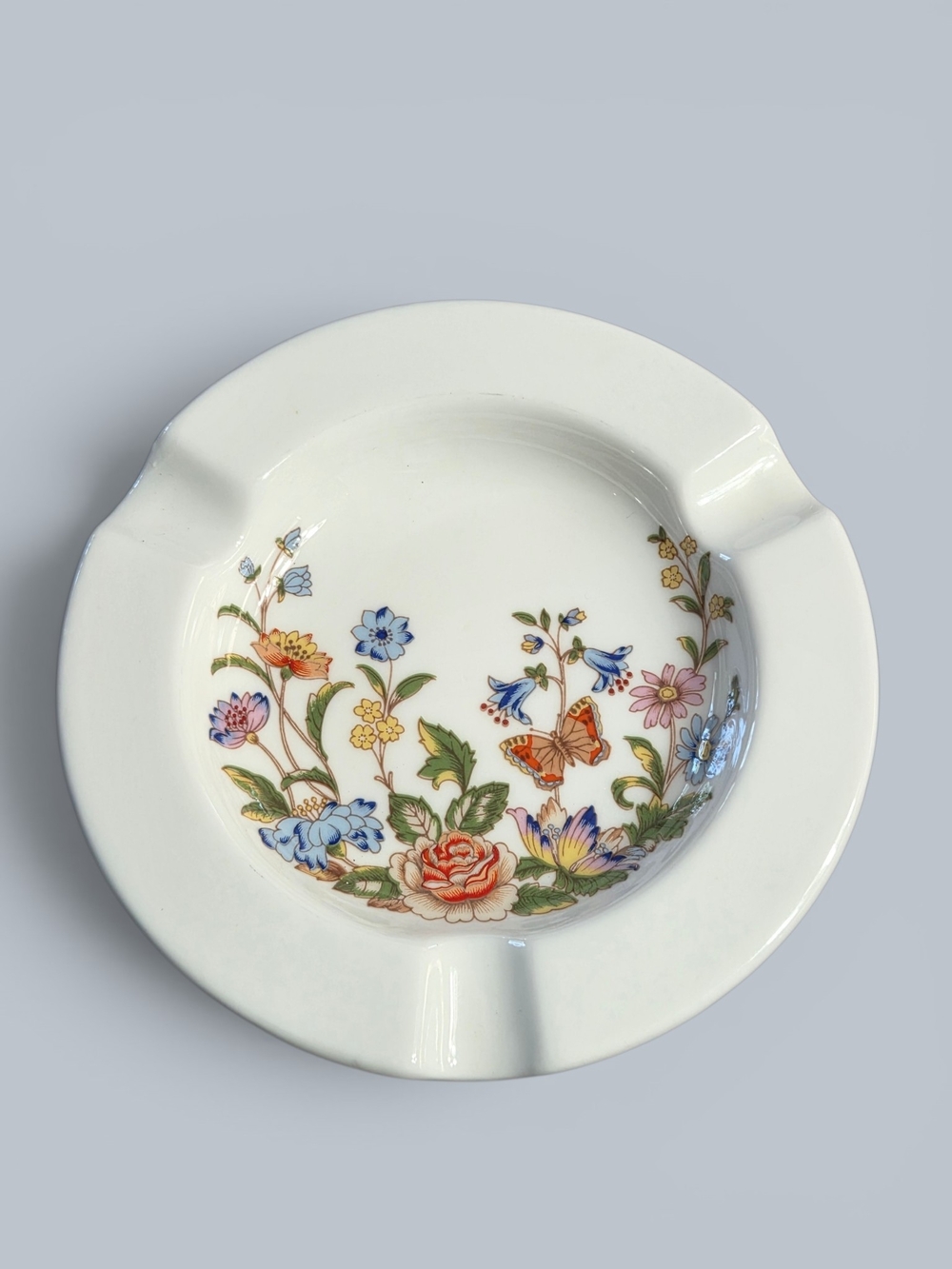 Vintage Aynsley "Cottage Garden" Bone China Trinket Dish / Ashtray - Picture 1 of 5